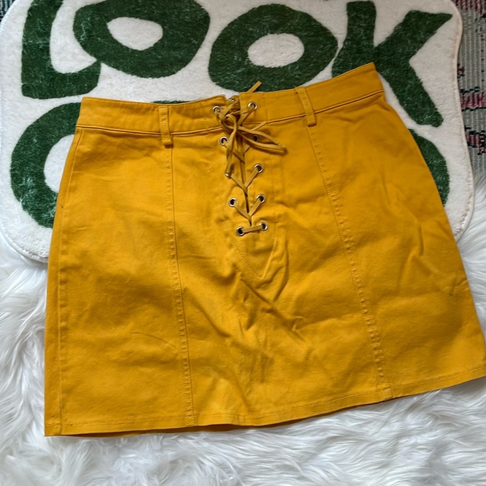 Forever 21 Mustard Mini Skirt